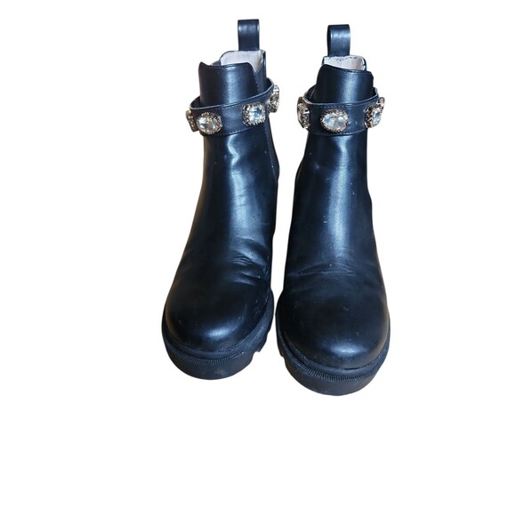 Steve Madden Amulet Chunky Lug Sole Ankle Boots Womens 8.5M Black Cyber Grunge - Picture 2 of 7